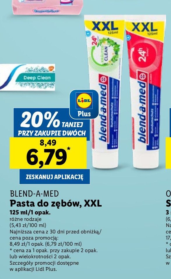 Pasta do zębów 24h Blend-a-med promocja w Lidl