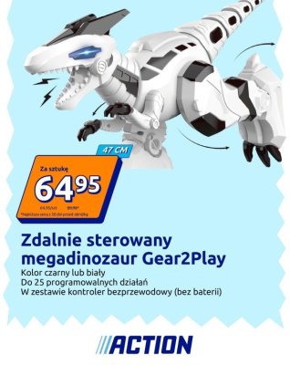 Zabawka Zdalnie sterowany megadinozaur Gear2Play promocja w Action