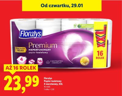 Papier toaletowy Premium 4-warstwowy XXL promocja w Lidl