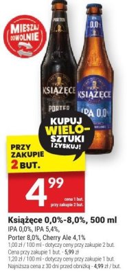Piwo Książęce 0,0%-8,0% 500ml promocja w Twój Market