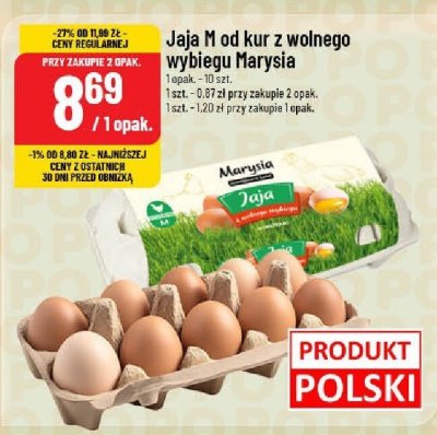 Jaja M od kur z wolnego wybiegu Marysia Topak promocja w POLOmarket