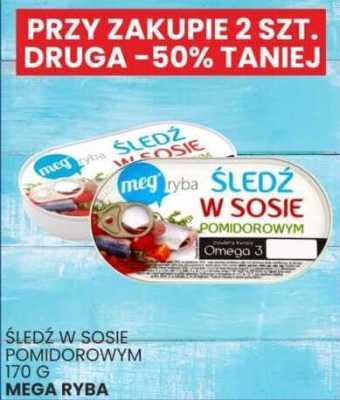 Śledź w sosie pomidorowym Mega Ryba promocja w Wafelek