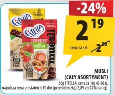 Musli owocowo-orzechowe Auchan promocja w Arhelan