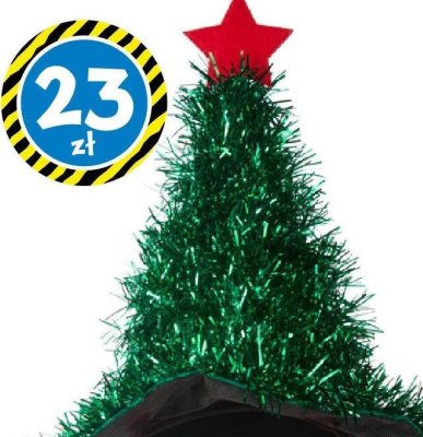 Kapelusz z choinką promocja w Tedi