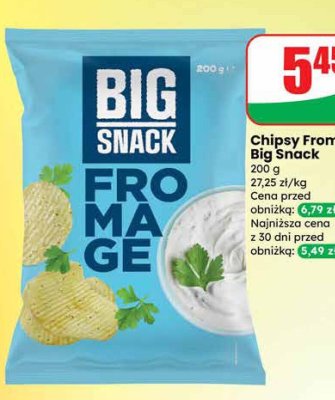 Chipsy Fromage Big Snack promocja w Dino