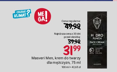 Krem do twarzy nawil偶ajacy Masveri hydro punch promocja