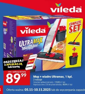Mop + wiadro Ultramax Vileda, 1 kpl. promocja w Twój Market