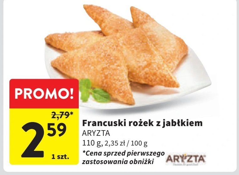 Rożek francuski z jabłkiem Aryzta promocja w Intermarche