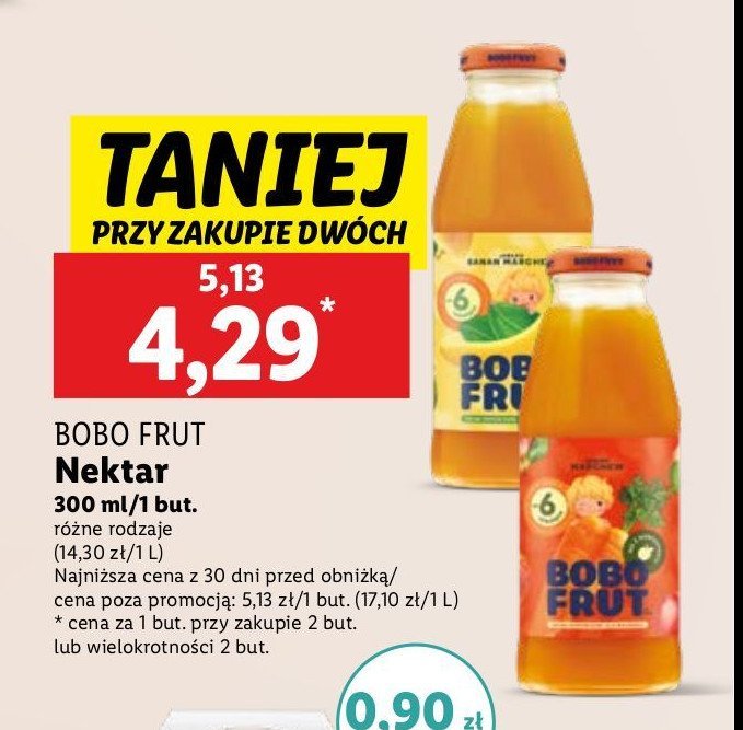 Sok jabłko i marchewka Bobo frut promocja