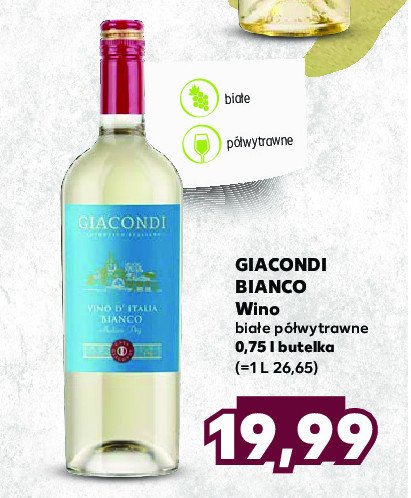 Wino GIACONDI VINO D'ITALIA BIANCO promocja