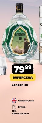 Gin London 40 Dry  promocja w Netto