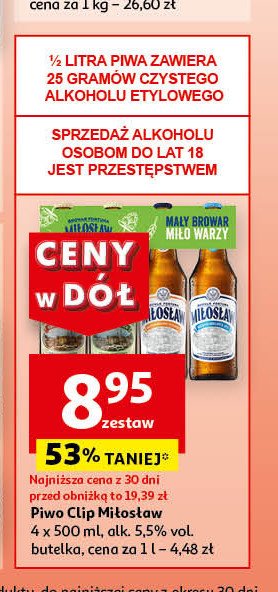 Piwo pilzner + chmielowy lager + bezalkoholowe witbier + bezalkoholowe + chipsy lay's Miłosław zestaw promocja