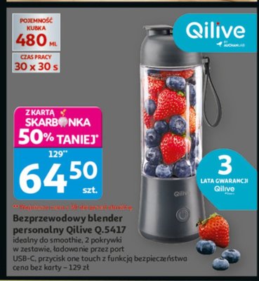 Bezprzewodowy blender personalny Qilive Q.5617 promocja w Auchan