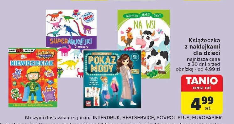 Super naklejki dinozaury promocja w Carrefour