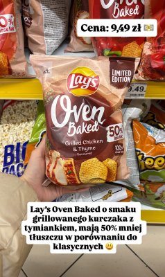 Chipsy Oven Baked grillowany kurczak i tymianek promocja w Dino