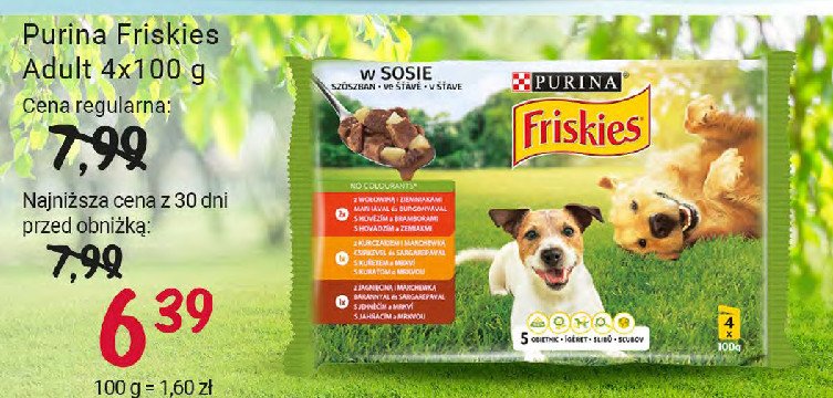 Karma dla kota z mięsem i warzywami w sosie Friskies adult Purina friskies promocja