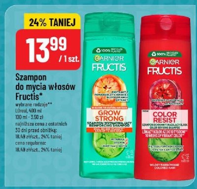 Szampon do mycia włosów Fructis promocja w POLOmarket