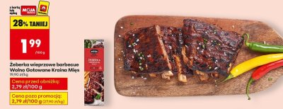 Żeberka wieprzowe barbecue Wolno Gotowane  promocja w Biedronka
