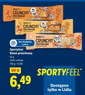 Baton proteinowy, różne rodzaje Sportyfeel promocja w Lidl