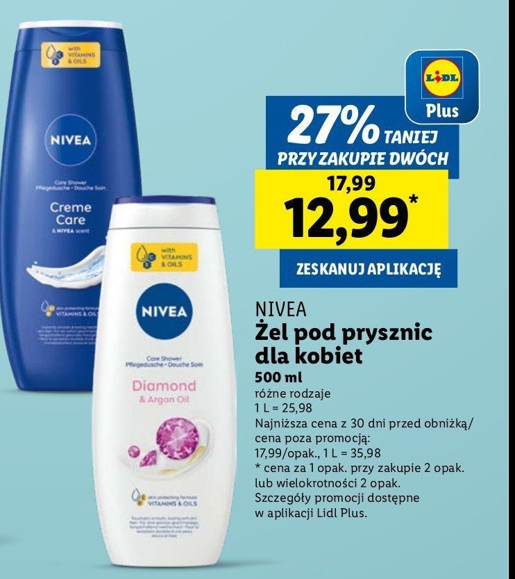 Żel pod prysznic Nivea creme care promocja