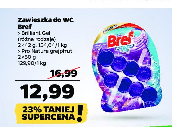 Kostka do wc pro nature grejpfrut Bref power aktiv promocja