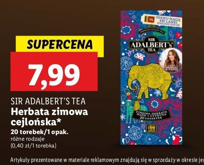 Herbata miód & cytryna Sir adalbert's tea promocja w Lidl