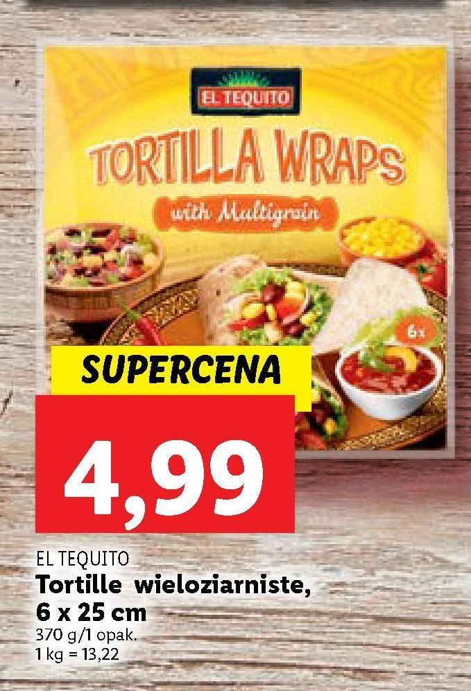 Tortilla wraps wieloziarnista El tequito promocja