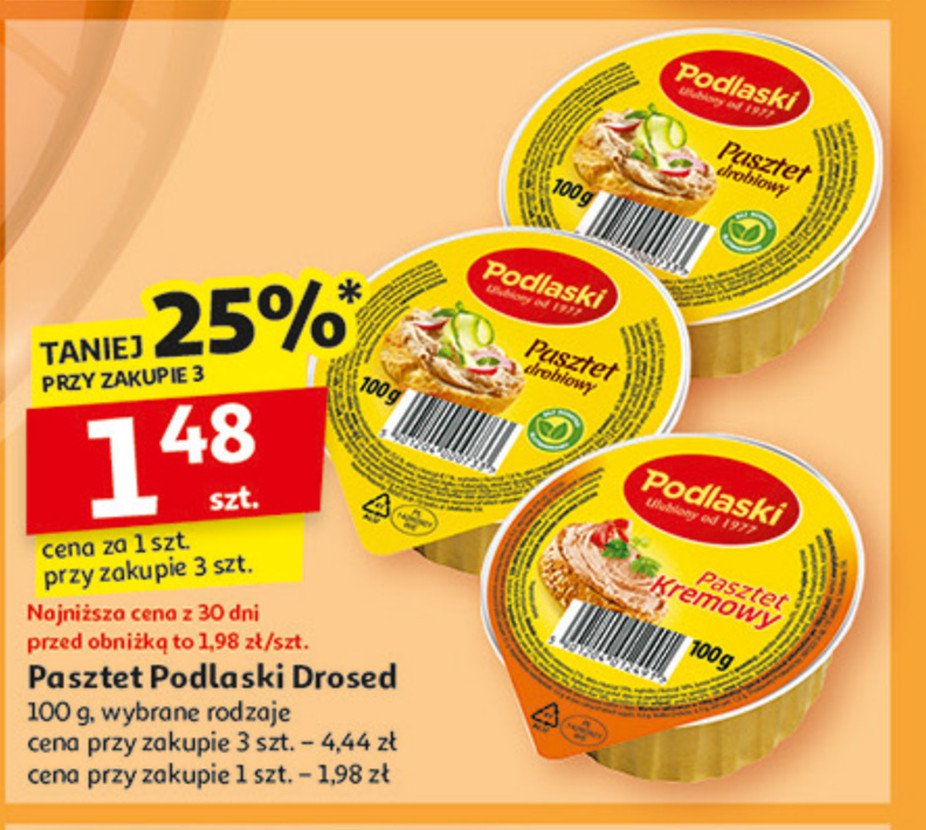 Pasztet kremowy Drosed podlaski promocja w Auchan