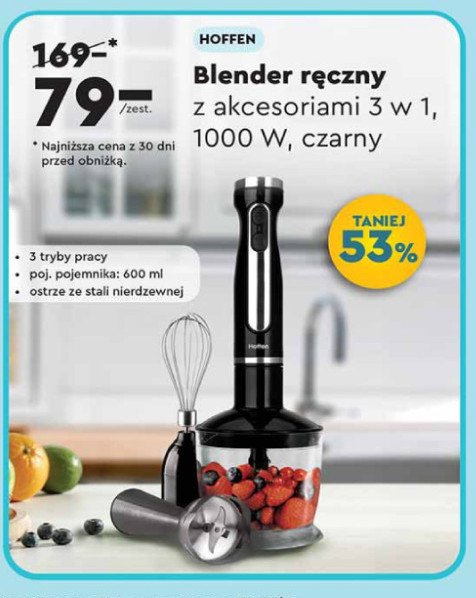 Blender ręczny 1000 w Hoffen food expert promocja