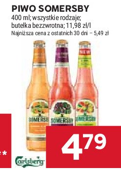 Piwo Somersby strawberry & kiwi promocja