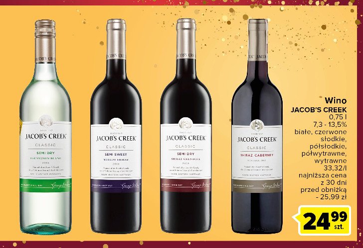 Wino JACOB'S CREEK MERLOT SHIRAZ promocja