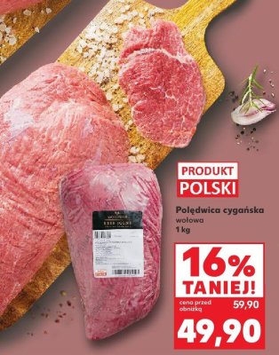 Polędwica cygańska wołowa 1 kg promocja w Kaufland