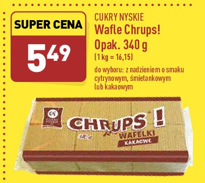 Waffle cytrynowe chrups! Cukry nyskie promocja