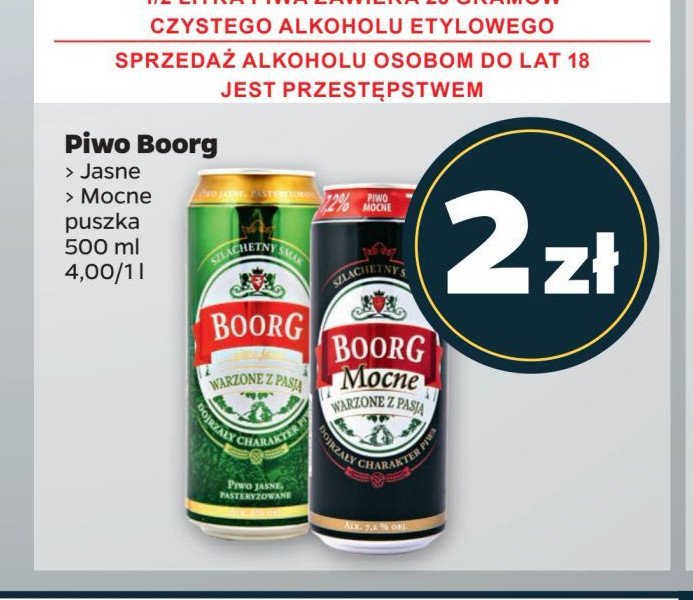 Piwo Boorg mocne promocja