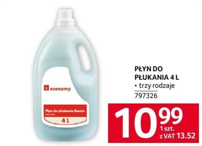 Płyn do płukania 4L + trzy rodzaje economy promocja w Selgros