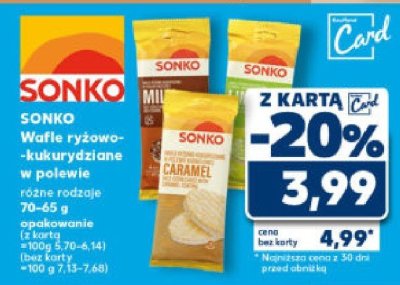 Wafle ryżowo-kukurydziane 12 sztuk różne rodzaje promocja w Kaufland