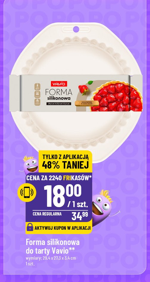 Forma silikonowa do tarty Vavio promocja w POLOmarket