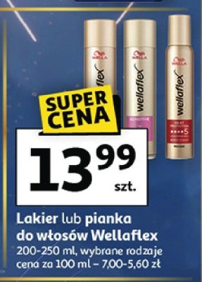 Lakier lub pianka do włosów Wellaflex 200-250 ml, wybrane rodzaje promocja w Auchan