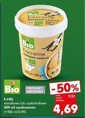 Lody czekoladowe K-classic bio promocja