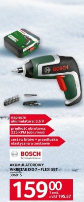 Wkrętarka akumulatorowa BOSCH IXO 7 - Flexi Set promocja w Selgros