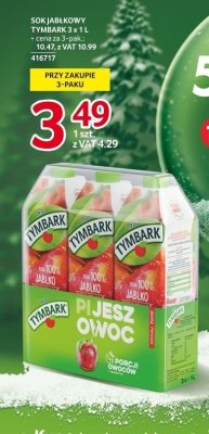 Sok jabłkowy Tymbark 3x1L promocja w Selgros