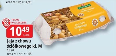 Jaja z chowu ściółkowego kl. M Leclerc promocja w Leclerc