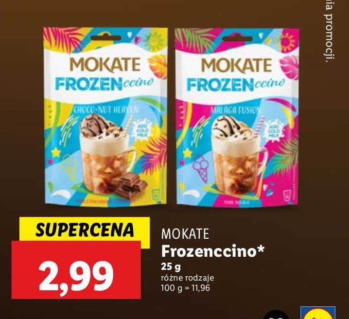 Cappucino malaga fusion Mokate frozenccino promocja
