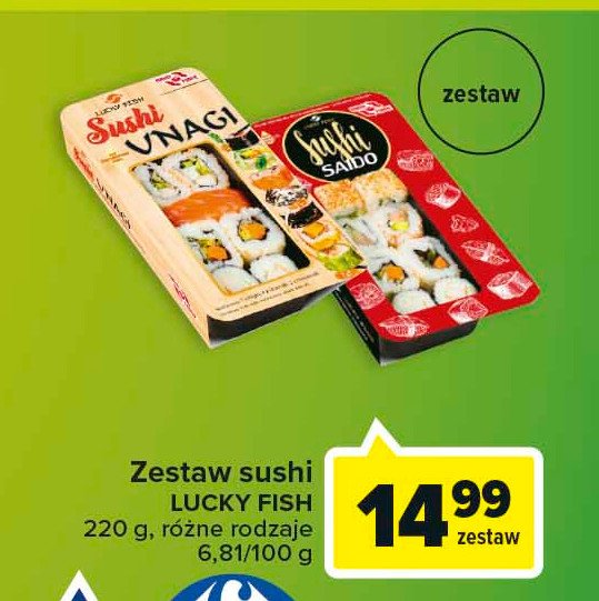 Zestaw sushi unagi Lucky fish promocja