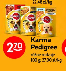 Karma dla psa junior kurczak-ryż Pedigree vital promocja