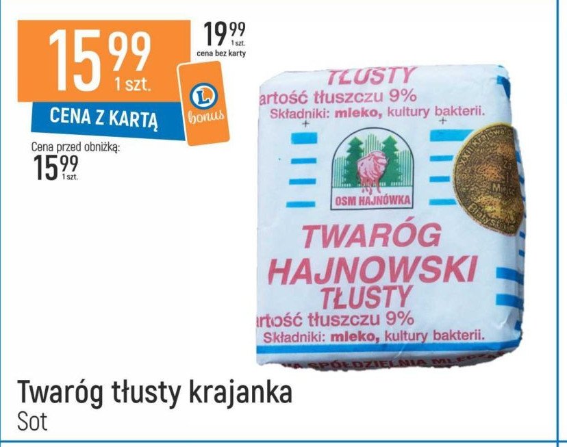 Twaróg połtłusty Sot białystok promocja