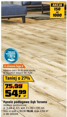 Panele podłogowe Dąb Teramo promocja w OBI