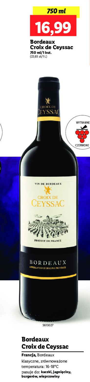Wino Bordeaux croix de ceyssac promocja