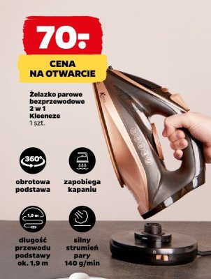 Żelazko parowe bezprzewodowe 2w1 promocja w Netto