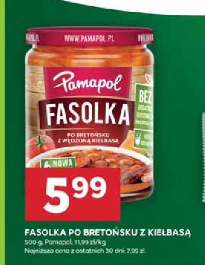 Fasolka po bretońsku z kiełbasą Pamapol promocja